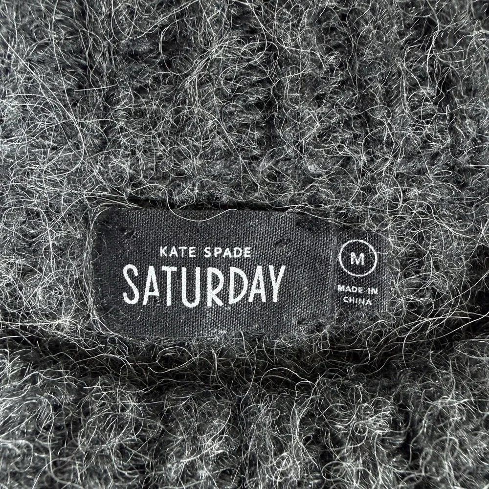 Kate Spade Saturday Sweater Women's Medium Gray Alpaca‎ Wool Blend Long Sleeve